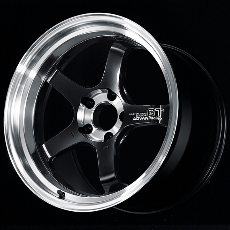 Advan GT Beyond-R 18X9.5 / +5 Offset / 5x114.3 BC / 73mm Bore / Diamond Cut and Dark Platinum Black YAQC8J05EDPB