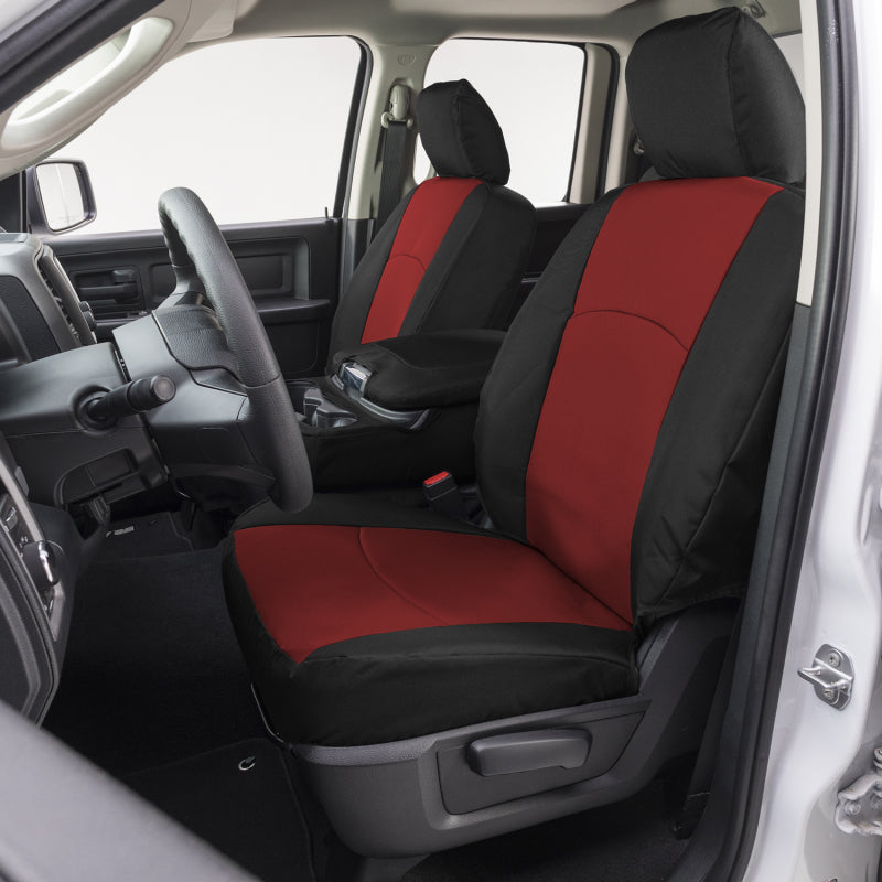 Covercraft 21-25 F150 XL/XLT Endura PrecisionFit Custom Front Row Seat Covers - Red/Black GTF4431ABENRB