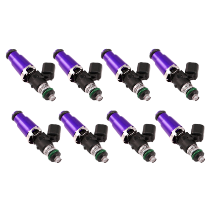 Injector Dynamics 1340cc Injectors - 60mm Length - 14mm Purple Top - 14mm Lower O-Ring (Set of 8)