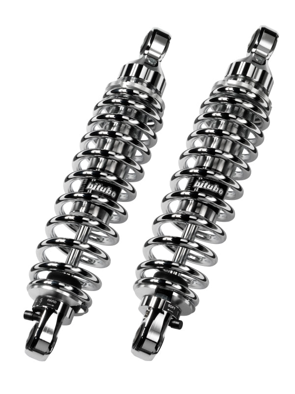 Bitubo Suspension Bitubo WME0 Twinshocks Adjustable: Spring Preload, Rebound, Length 315mm, Chrome Edition RE004WME03
