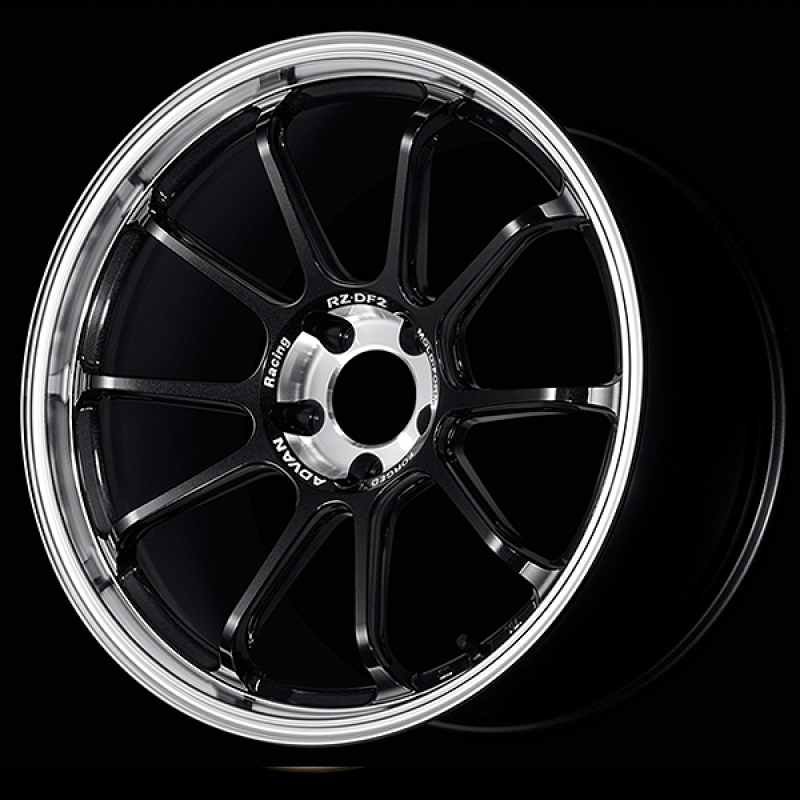 Advan RZ-DF2 19x9.0 / +25 Offset / 5x114.3 / 73mm Bore / Diamond Cut and Racing Titanium Black YAF9I25EDRTB