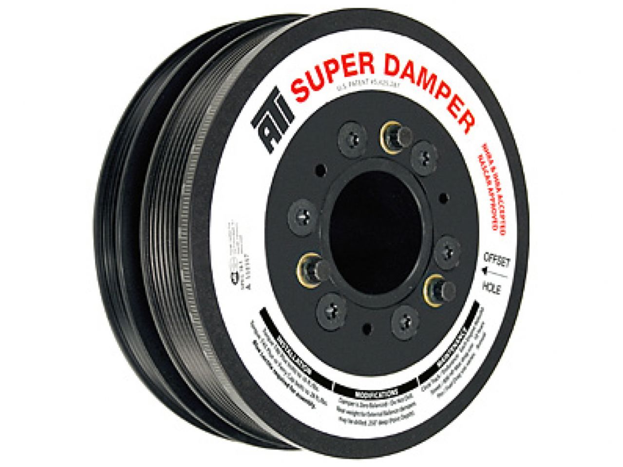 ATI Performance Products Damper - 6.75 - Al - 8 Serp Grv - Ls7 Y Body 10% Ud W/ac