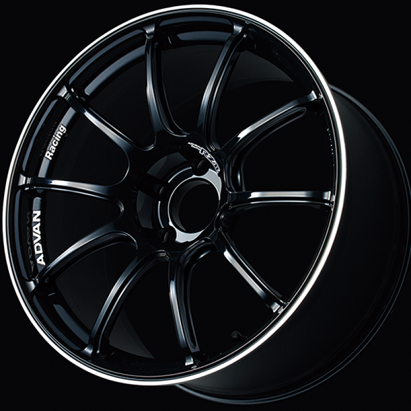 Advan RZII 18x7.5 / +48 Offset / 5x112 / 73mm Bore / Racing Gloss Black and Ring YAZ8F48MB