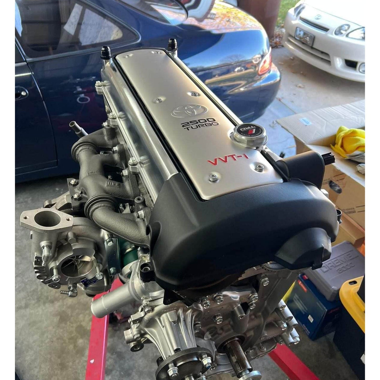 Toyota Supra 2JZ GE VVTI Billet Valve Covers Anodized Oil Cap Bolts 2J AN AN10