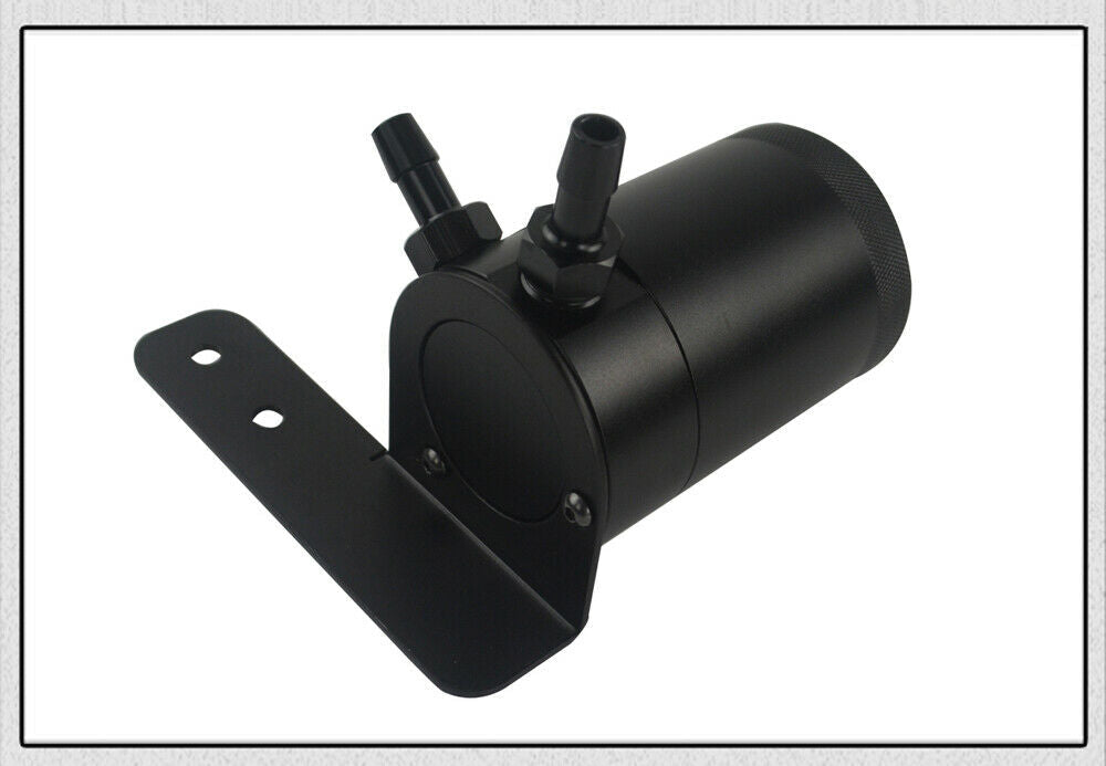 Billet Aluminum Baffled Oil Catch Can + Mount Bracket