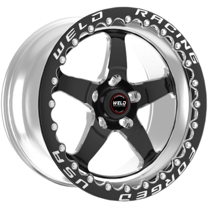 Weld S71 15x10.33 / 5x120mm BP / 7.5in. BS Black Wheel (Medium Pad) - Black Single Beadlock MT