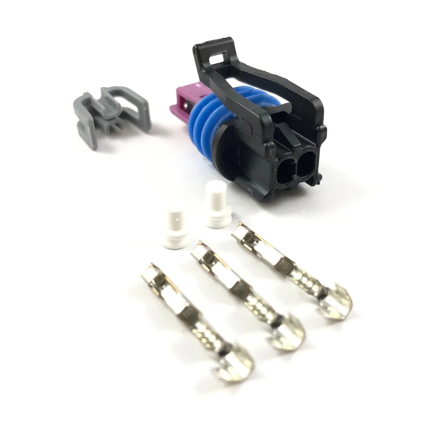 GM Delphi Aptiv Gen 3 2-Pin Coolant Temp (ECT) Sensor Connector Kit – Purple Lock