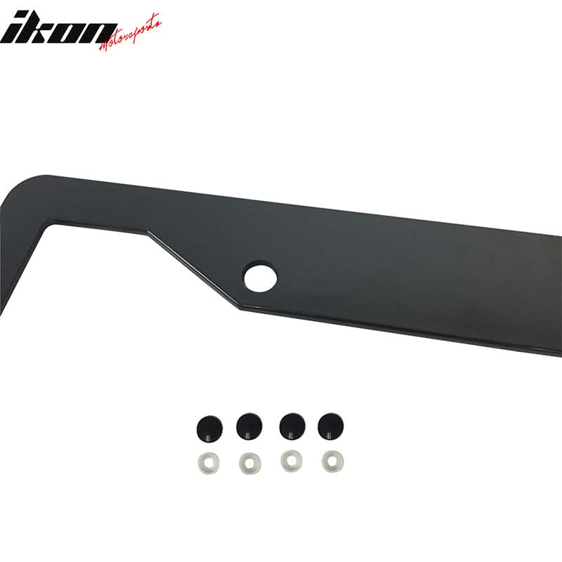 2PC License Plate Frame Cover Tag Holder Bracket & Screw Cap