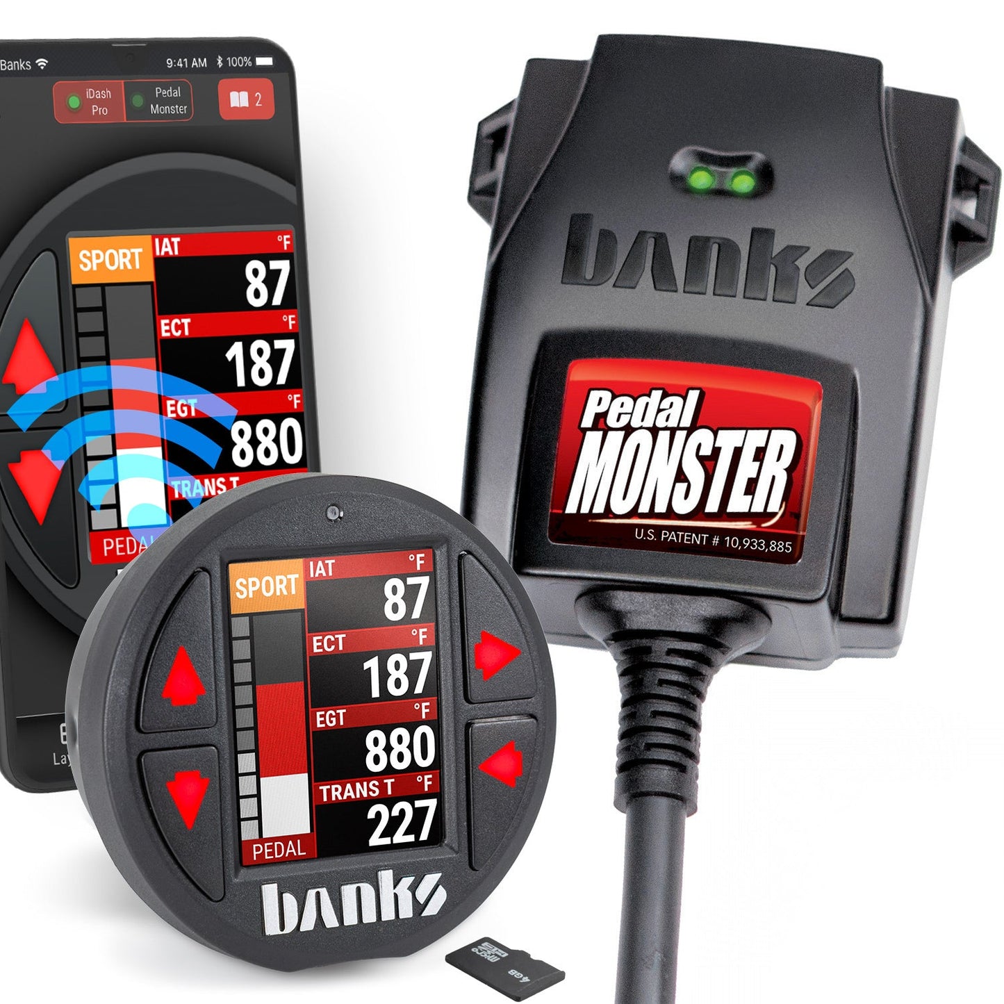 Banks Power Pedal Monster Kit Sumitomo TS 025 Sealed Series 6-Way With iDash Data Pro 64328-P