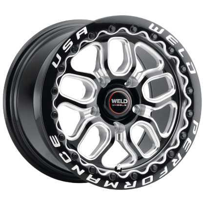 Weld Racing 15x10 Laguna Bead Lock 5x120 ET46 BS7.25 Gloss BLK MIL DIA 78.1