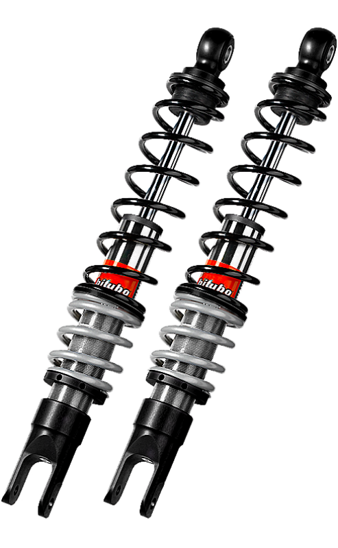 Bitubo Suspension Bitubo YGB0 Twinshocks Rear Adjustable: Spring Preload, Black Spring SC232YGB02