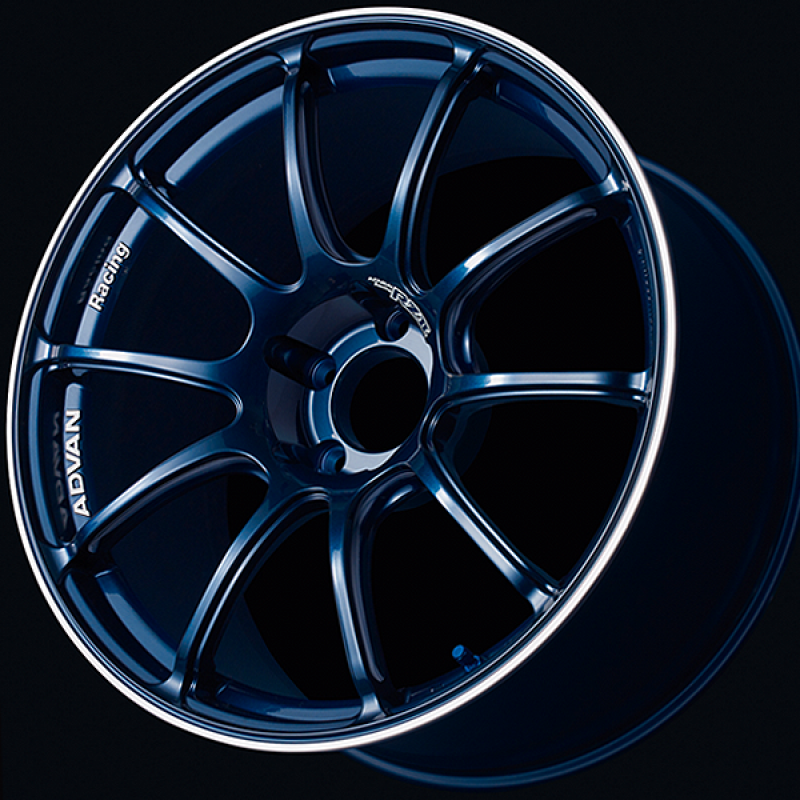 Advan RZII 17x8.0 / +45 Offset / 5x100 / 63mm Bore / Racing Indigo Blue and Ring YAZ7G45DE