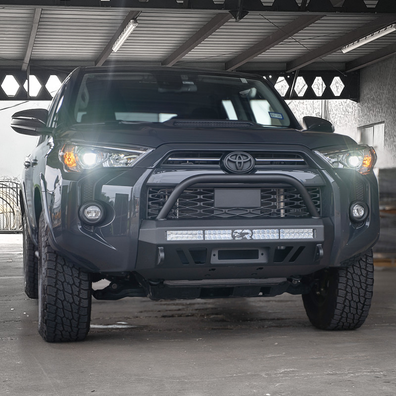 Cali Raised LED Cali Raised 14-24 Toyota 4Runner Stealth Bumper - Bull Bar 32In Led Bar Combo W/ Small Switch CR4115