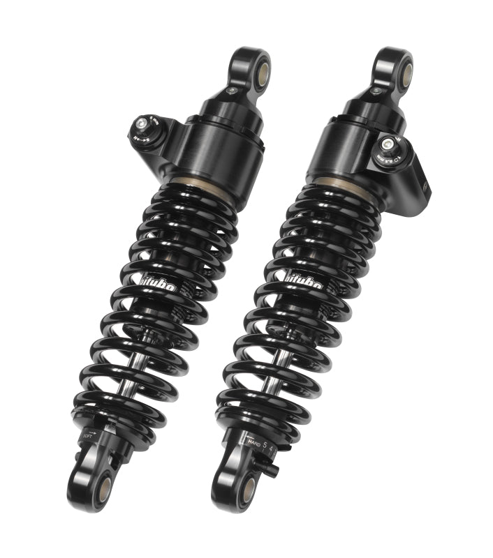 Bitubo Suspension Bitubo WME2 Twinshocks Adjustable: Hydraulic Spring Preload, Rebound, Length 331mm, Dark Edition T0024WME22V2