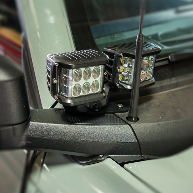 Cali Raised LED Cali Raised 2021+ Ford Raptor Ditch Light Mount Kit - 2 3.5 Inch Round Cannon Pods CR4039
