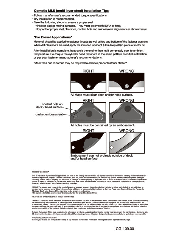Cometic Gasket Cometic Oldsmobile Gen-2 Rocket V8 .075in MLS Cylinder Head Gasket - 4.270in Bore C5811-075