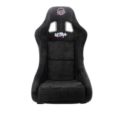 NRG FRP Bucket Seat ULTRA Edition - Medium (Black Alcantara/Gold Glitter Back)