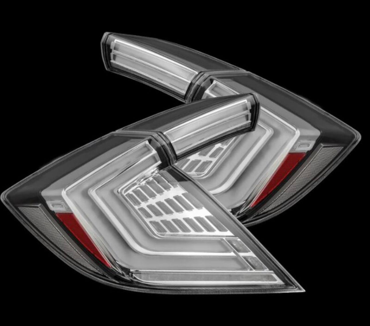 AlphaRex 16-21 Honda Civic Hatchback / Type-R FK8 Nova-Series LED Tail Lights - clear #676030