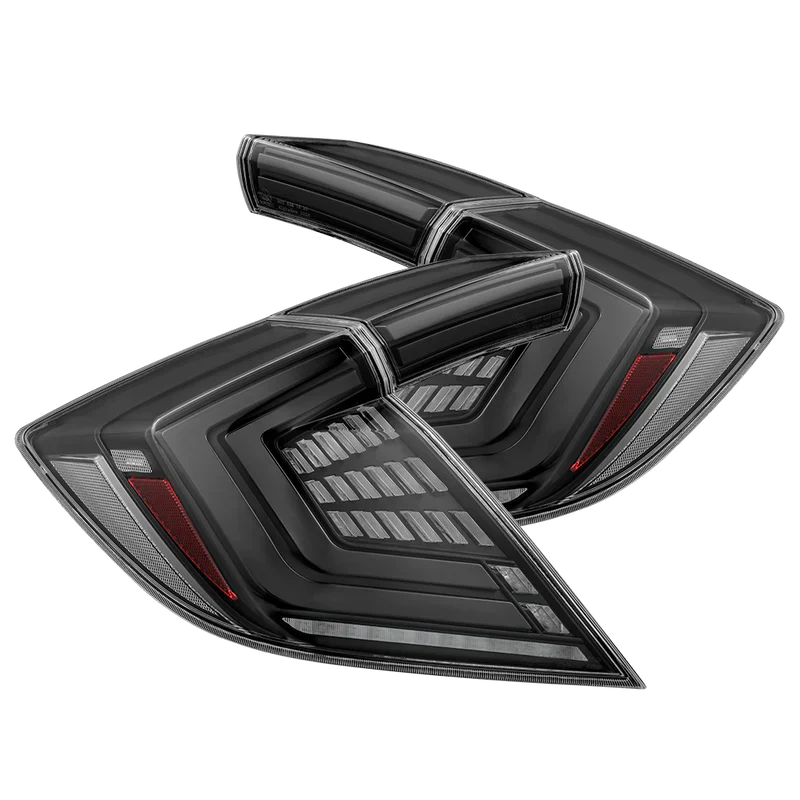 AlphaRex 16-21 Honda Civic Hatchback / Type-R FK8 Nova-Series LED Tail Lights (Pair) - Black #676020