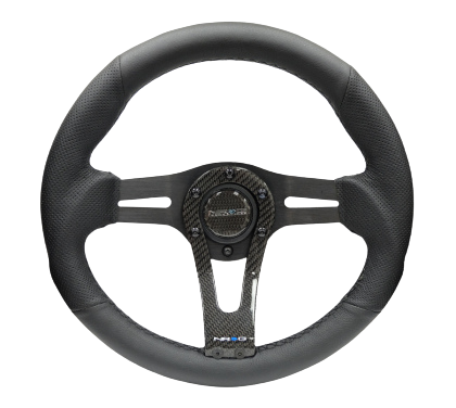 NRG Reinforced Steering Wheel (320mm) w/Carbon Center Spoke