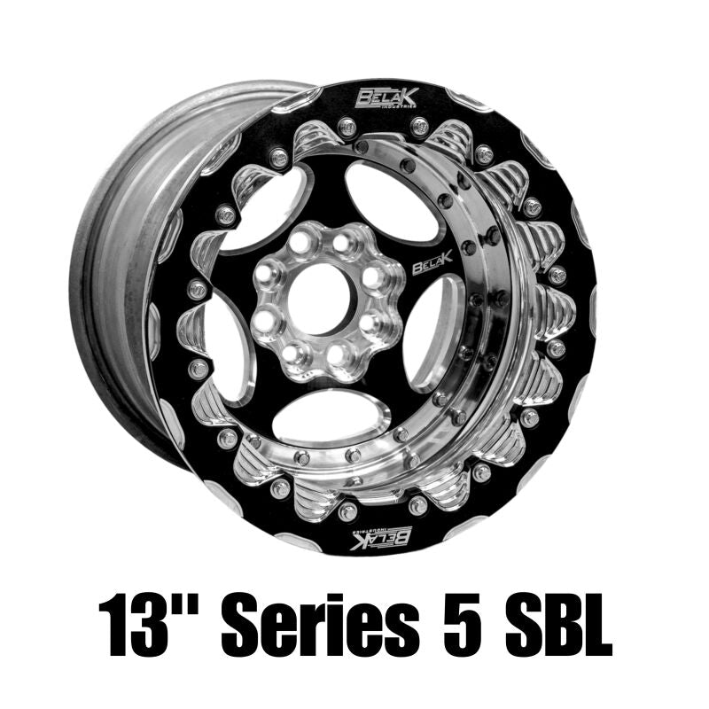 Belak Wheels Belak Series 5 13x10 5in BS 4x100 BP High Pad 5in Back Space Single Beadlock Wheel 13104100S55BS-SBL