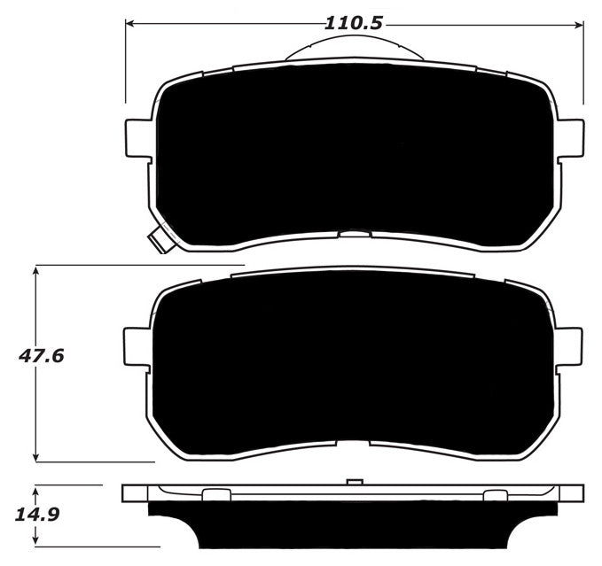 Porterfield Brake Pads for 2011 HYUNDAI VERACRUZ