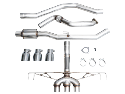 AWE Tuning 2023 Honda Civic Type R FL5 Track Edition Exhaust w/ Triple Chrome Silver Tips