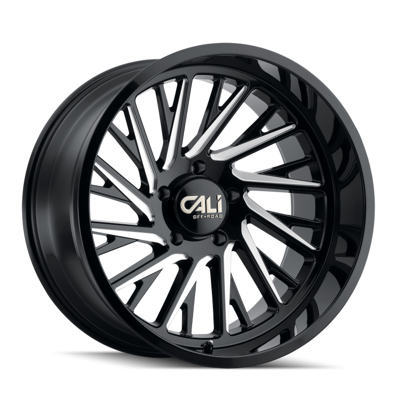 Cali Off-Road 9114 Purge 20x12 / 8x165.1 BP / -51mm Offset / 125.2mm Hub Gloss Black Milled Wheel 9114-2281BM