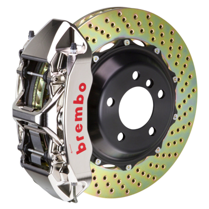 Brembo 09-12 SL550 (R230) Front GTR BBK 6 Piston Billet355x32 2pc Rotor Drilled- Nickel Plated 1M1.8044AR