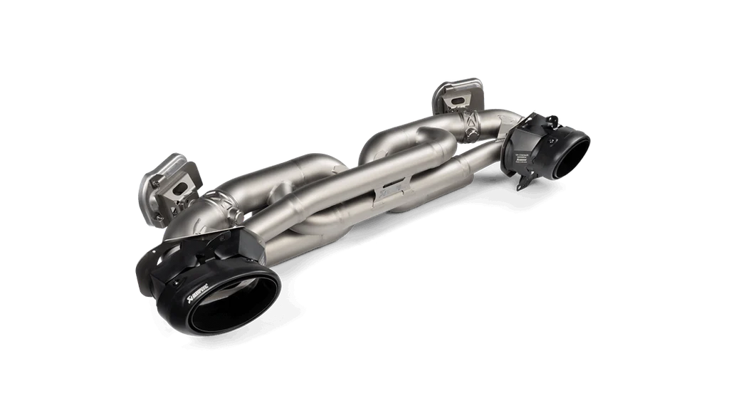 Akrapovic 20-21 Porsche 911 Turbo/Turbo S (992) Slip-On Race Line (Titanium) w/Black Titanium Tips