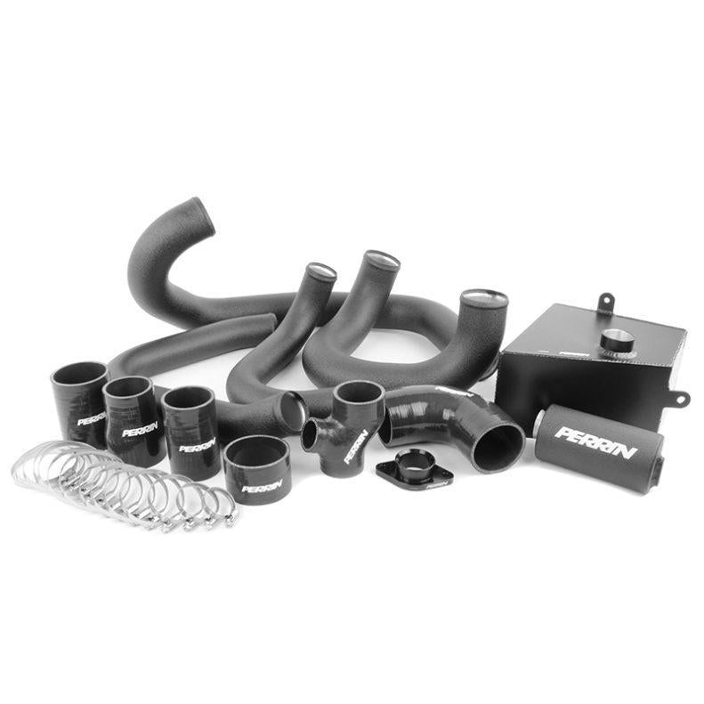 Perrin FMIC Boost Tube Box w/ Black Boost Tubes and Black Couplers WRX 15-21 | PSP-ITR-437-2BK/BK