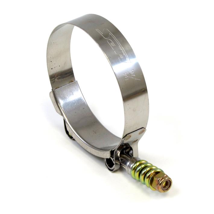 HPS Performance Products HPS Stainless Steel Spring Loaded T-Bolt Hose Clamp SAE 48 for 2-1/8" ID hose - Effective Size: 2.36"-2.68"