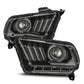 AlphaRex 10-12 Ford Mustang PRO-Series Projector Headlights Plank Style Jet Black w/Top/Bottom DRL 880110 *Discontinued