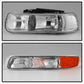 SPYDER xTune Chevy Silverado 1500 99-02 OEM Style Headlights w/ Bumper Lights - Chrome HD-JH-CSIL99-OE-SET 9035111