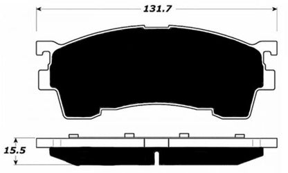 Porterfield Brake Pads for 2002 MAZDA PROTEGE ES