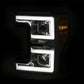 Anzo Projector Plank Style Switchback Headlight Chrome / Amber 17-18 Ford