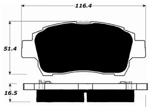 Porterfield Brake Pads for 2000 TOYOTA CELICA GT
