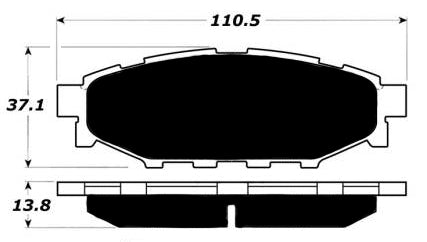 Porterfield Brake Pads for 2011 SUBARU LEGACY SEDAN 2.5i