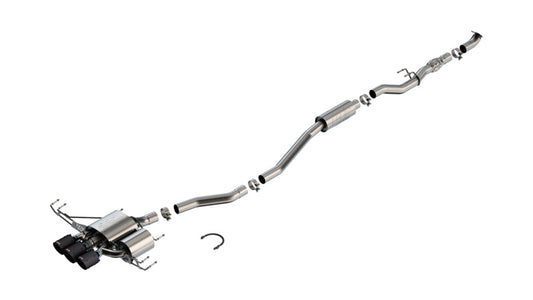 Borla 2023 Honda Civic Type R MT ATAK Catback Exhaust w/ 4in Black Anodized Carbon Fiber Tips 140927CFBA
