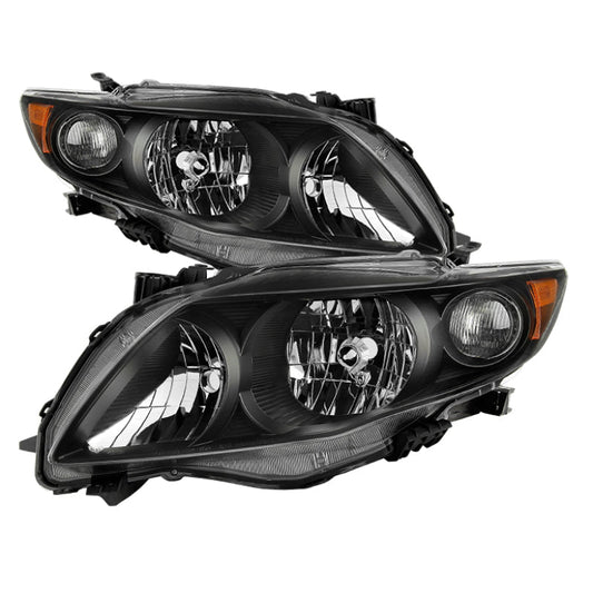 SPYDER xTune Toyota Corolla 2009-2010 OEM Style Headlights - Black HD-JH-TCO09-AM-BK 9035906