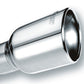 Borla Universal Polished Tip Single Oval Rolled Angle-Cut w/Clamp (inlet 2 1/2in. Outlet 4 1/4 x 3 1 20155