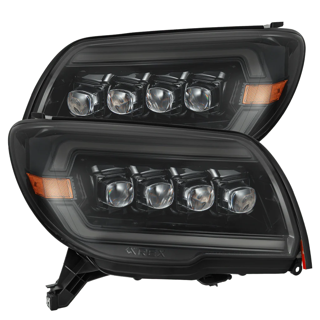 AlphaRex 03-09 Toyota 4Runner NOVA LED Proj Headlights Alpha Black w/Activ Light/Seq Signal/SB DRL