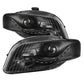SPYDER xTune Audi A4 06-08 Projector Headlights - Halogen Model Only - DRL LED - Black PRO-JH-AA406-DRL-BK 9036071