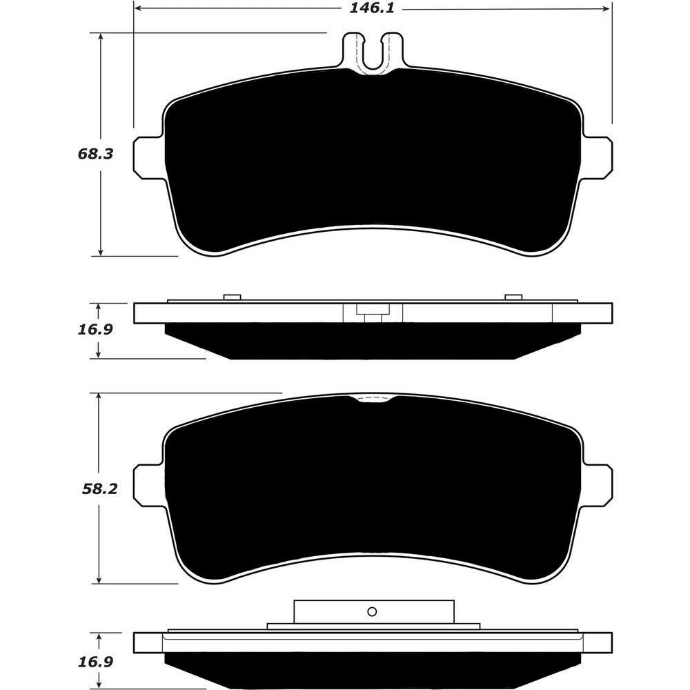 Porterfield Brake Pads for 2017 MERCEDES-BENZ AMG GT w/Silver Calipers