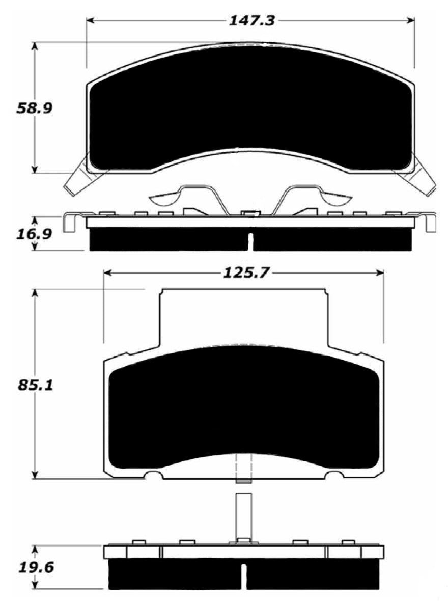 Porterfield Brake Pads for 1995 GMC K3500 4WD DRW