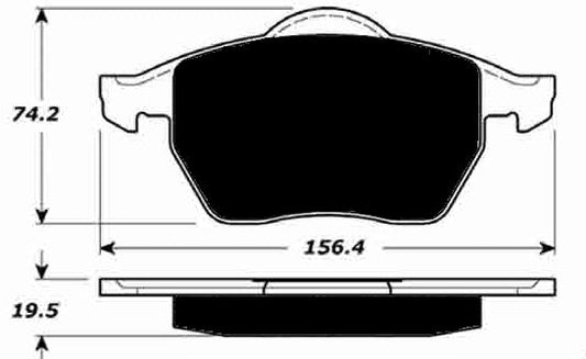 Porterfield Brake Pads for 2000 AUDI A6 Quattro - 16" Wheels