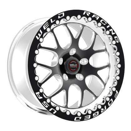 Weld S77 17x10 / 5x120mm BP / 7.2in. BS Black Wheel (High Pad) - Black Single Beadlock MT