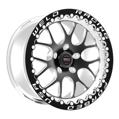 Weld S77 17x10 / 5x120mm BP / 7.2in. BS Black Wheel (High Pad) - Black Single Beadlock MT