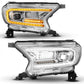 ANZO 19-23 Ford Ranger (Factory Halogen Models) Full LED Proj Headlights DRL/SeqSig Chrome - Pair 111633A