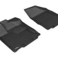 3D MAXpider 2013-2020 Nissan/Infiniti Pathfinder/QX60/JX Kagu 1st Row Floormat - Black L1NS05811509